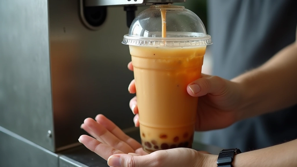 Best Machines to Start a Successful Bubble Tea Business - Step 6: Seal the Cup