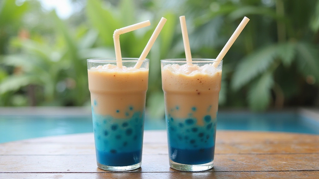 Blue Hawaii Bubble Tea Recipe That Will Wow Your Friends - Step 8: Serve with Boba Straws