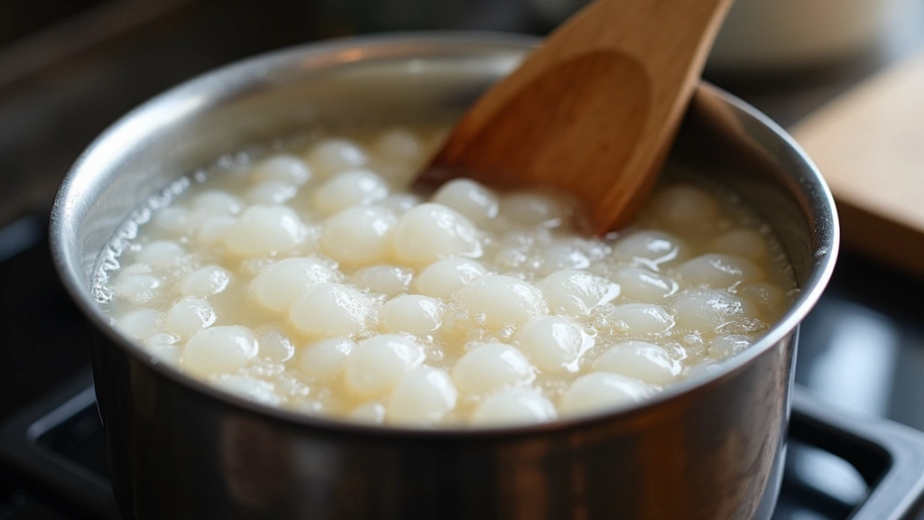 Coffee Bean Bubble Tea Drink – A Fusion of Coffee and Boba - Step 2: Cook the Tapioca Pearls