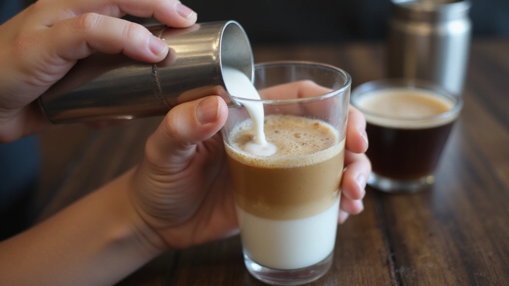 Coffee Bean Bubble Tea Drink – A Fusion of Coffee and Boba - Step 3: Mix the Coffee and Milk