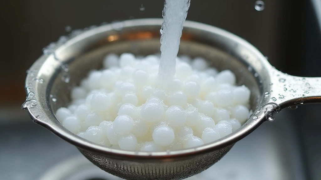 DIY Bubble Tea Without Milk – Perfect for Vegans - Step 4: Drain and Rinse Pearls