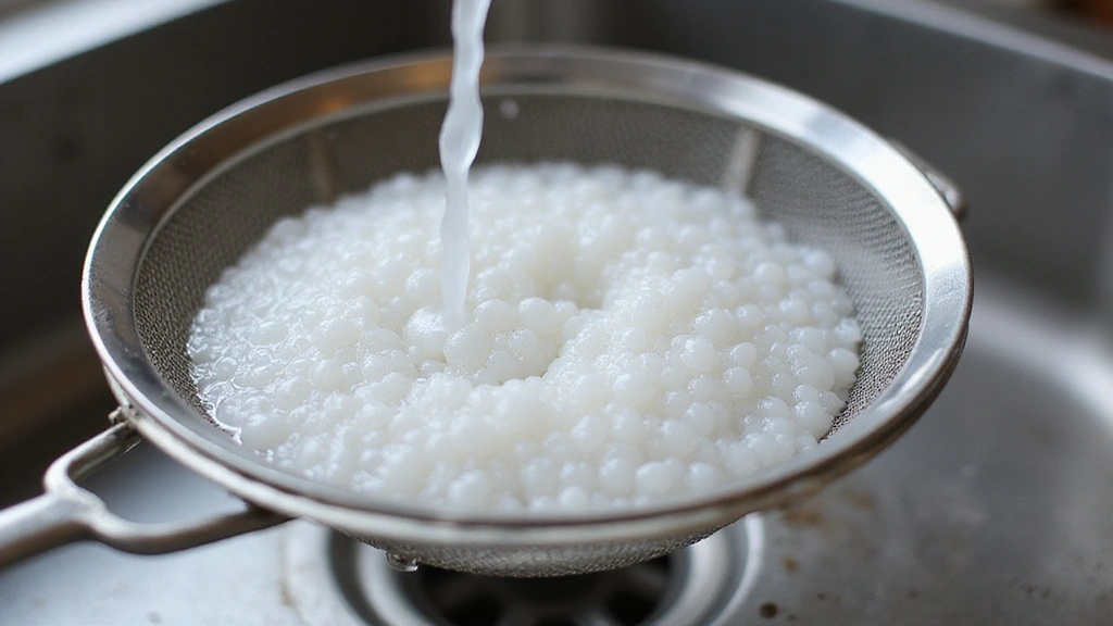Easy Taro Bubble Tea Recipe You Can Make at Home - Step 5: Strain Tapioca Pearls