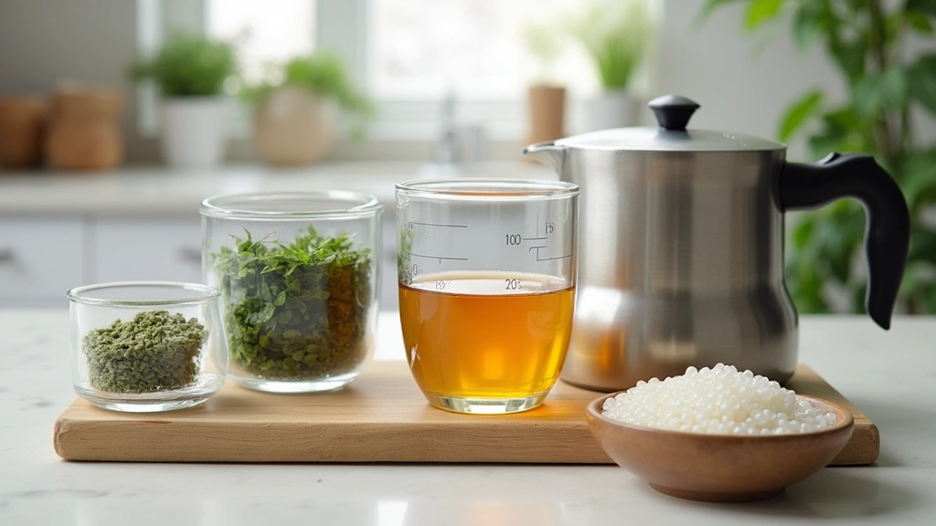 Green Tea Bubble Tea Recipe for a Fresh Energy Boost - Step 1: Prepare Ingredients