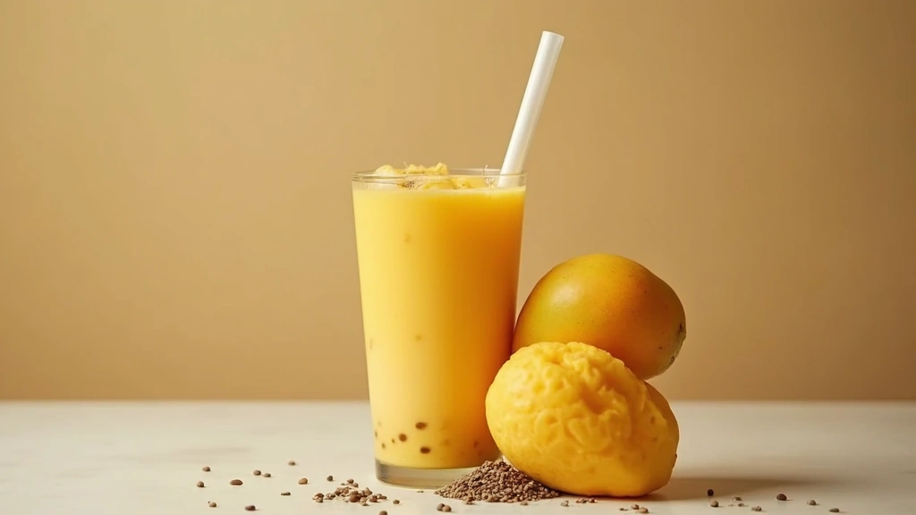 Mango Milk Bubble Tea Recipe That Tastes Like Paradise - Step 6: Garnish and Serve