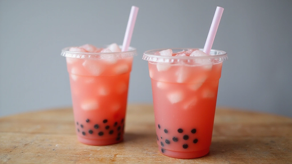 Pretty Pink Bubble Tea with Boba (Aesthetic Drink Idea) - Step 6: Add Ice and Serve