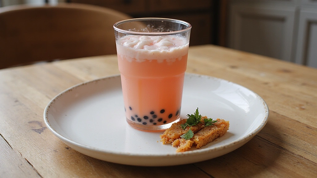 Pretty Pink Bubble Tea with Boba (Aesthetic Drink Idea)