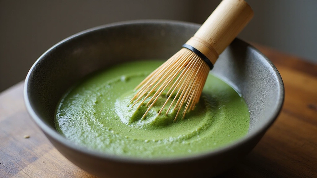 Purple and Green Bubble Tea Combo You Have to See - Step 3: Steep Matcha Tea