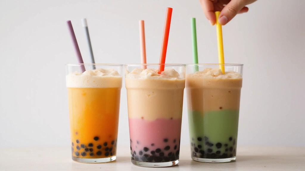 Purple and Green Bubble Tea Combo You Have to See - Step 7: Insert Straws