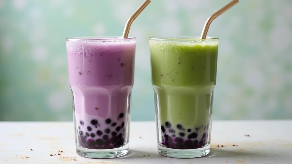 Purple and Green Bubble Tea Combo You Have to See - Step 8: Serve and Enjoy