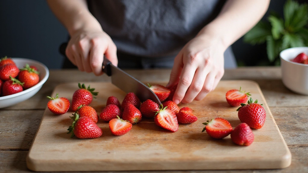 Strawberry Almond Milk Bubble Tea – Dairy-Free & Delicious - Step 1: Prepare Strawberries