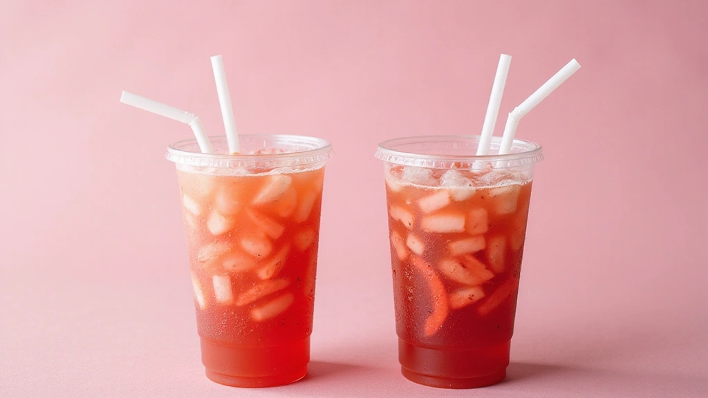 Strawberry Bubble Tea with Straw – The Perfect Aesthetic Drink - Step 7: Add Ice and Straw