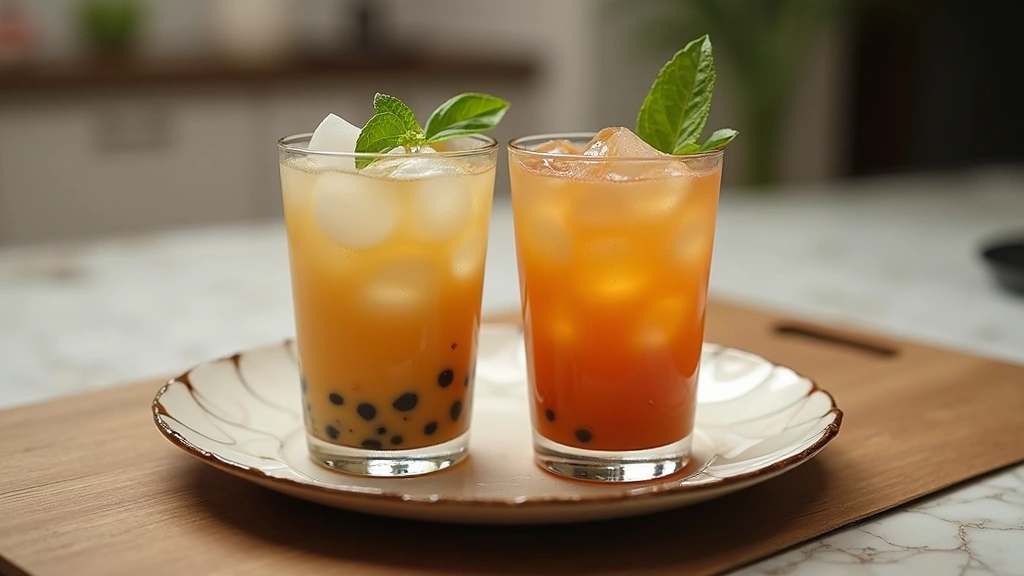 Two Glasses of Bubble Tea – Cute Aesthetic Drink Photos Idea