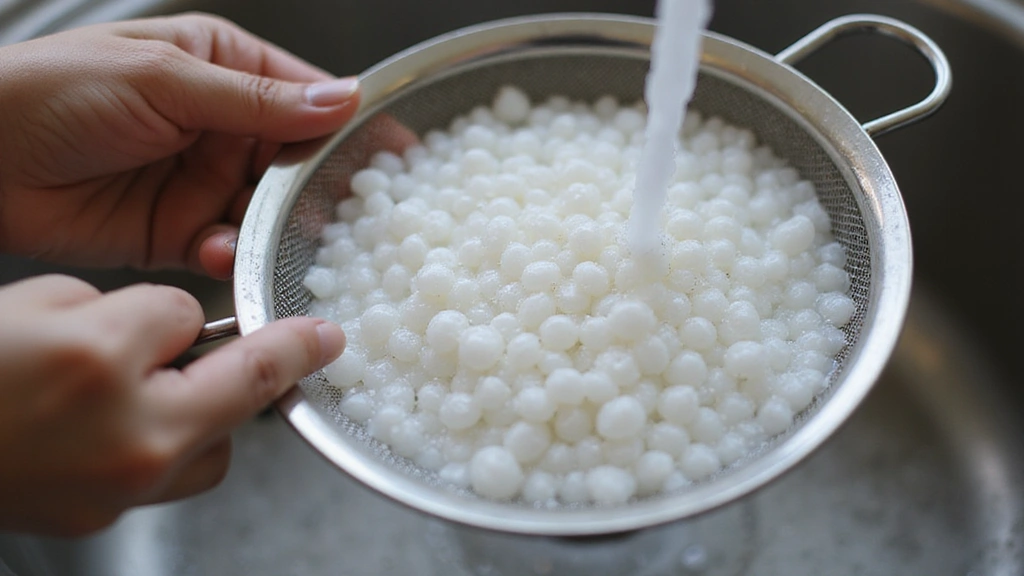 Ube Bubble Tea Recipe That’s Instagram-Worthy - Step 3: Drain and Rinse Tapioca Pearls