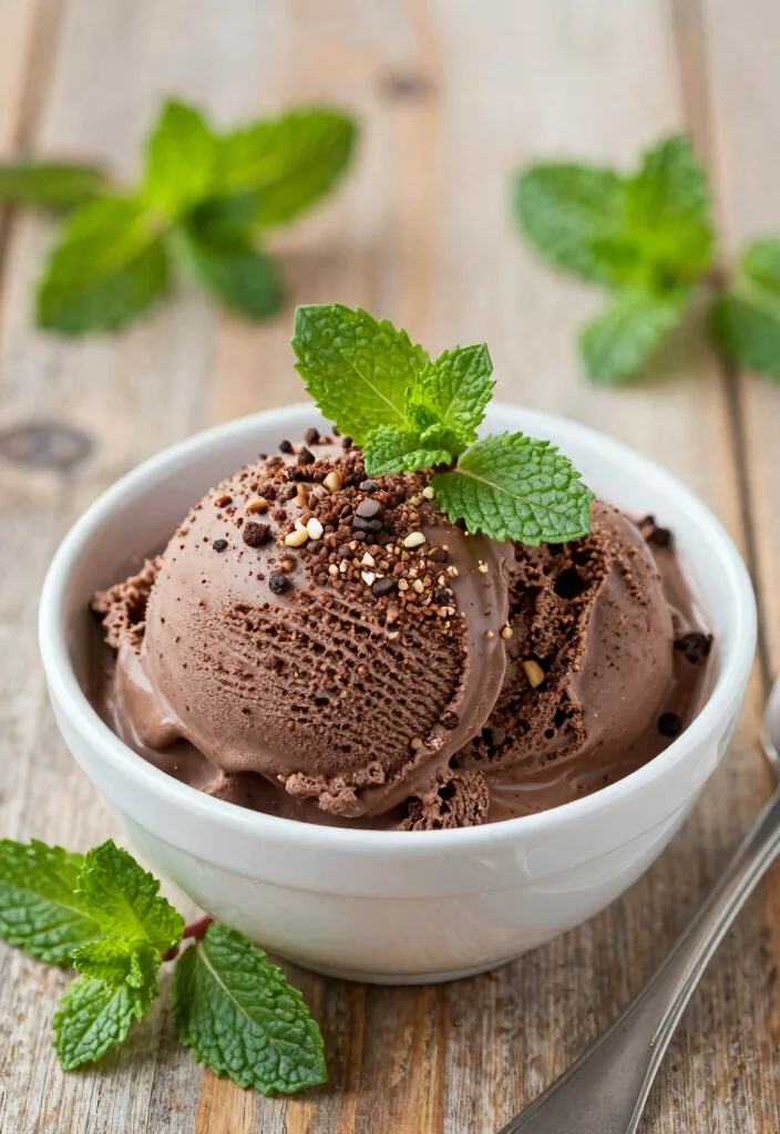 10 Healthy Ninja Creami Recipes for Light Easy Frozen Treats - 6. Creamy Chocolate Mint Ice Cream
