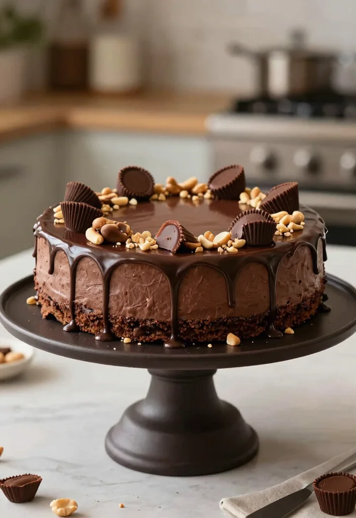 10 Keto Cheesecake Recipes for Easy Low-Carb Sweet Treats - 6. Peanut Butter Chocolate Keto Cheesecake