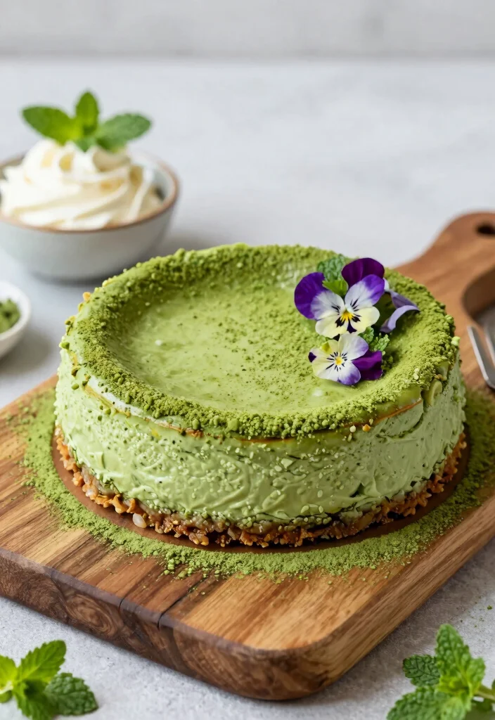 10 Keto Cheesecake Recipes for Easy Low-Carb Sweet Treats - 8. Matcha Green Tea Keto Cheesecake