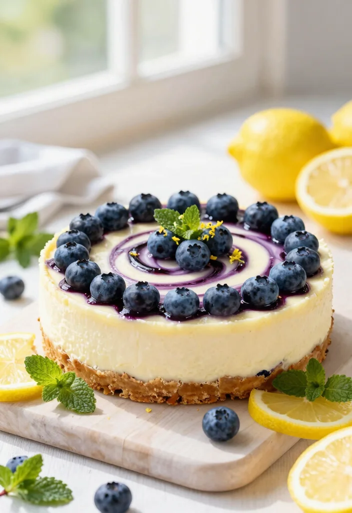 10 Keto Cheesecake Recipes for Easy Low-Carb Sweet Treats - 9. Blueberry Lemon Keto Cheesecake