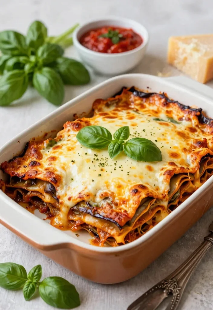 10 Keto Eggplant Recipes for Simple Flavorful Low-Carb Dinners - 1. Cheesy Eggplant Lasagna