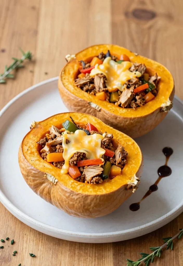 10 Keto Squash Recipes for Cozy Low-Carb Seasonal Meals - 3. Stuffed Acorn Squash with Ground Turkey
