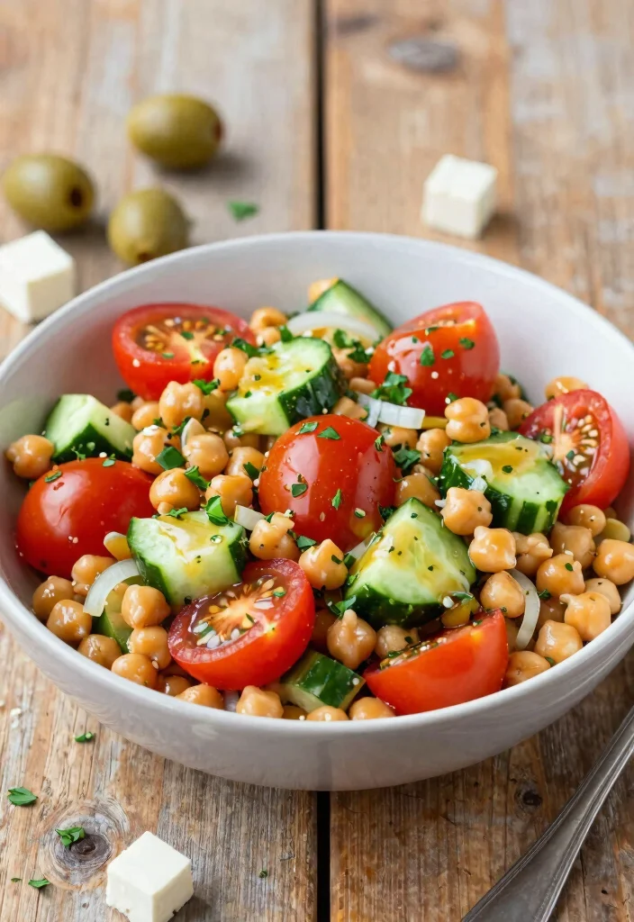 10 Microwave Dinner Recipes for Fast Simple Weeknight Meals - 7. Mediterranean Chickpea Salad