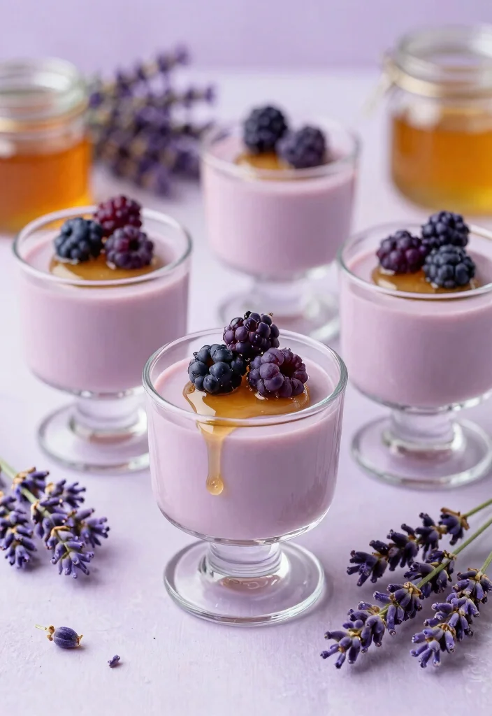 12 Creative Dessert Recipes with Fun Simple Flavor Twists - 1. Lavender Honey Panna Cotta