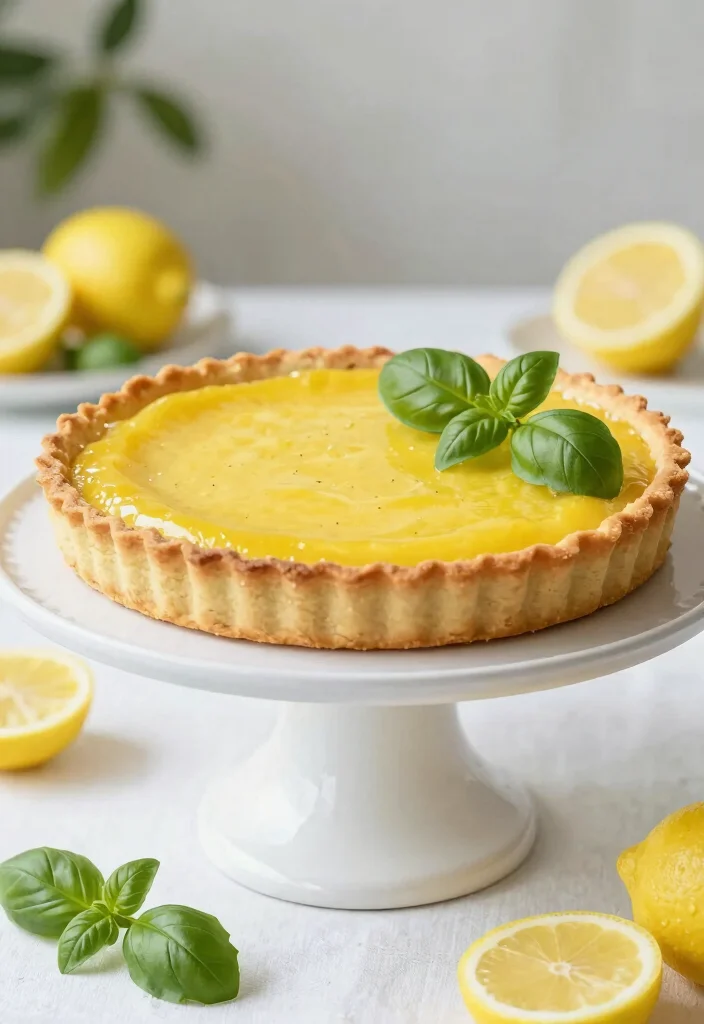 12 Creative Dessert Recipes with Fun Simple Flavor Twists - 10. Lemon Basil Tart