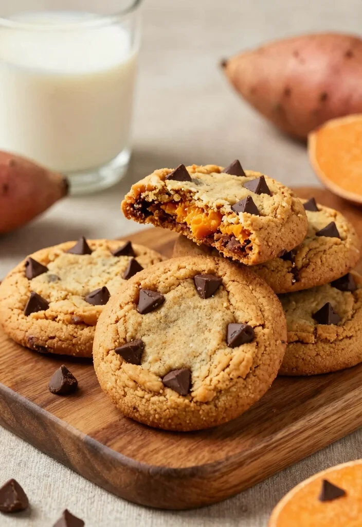 12 Creative Dessert Recipes with Fun Simple Flavor Twists - 9. Sweet Potato Chocolate Chip Cookies
