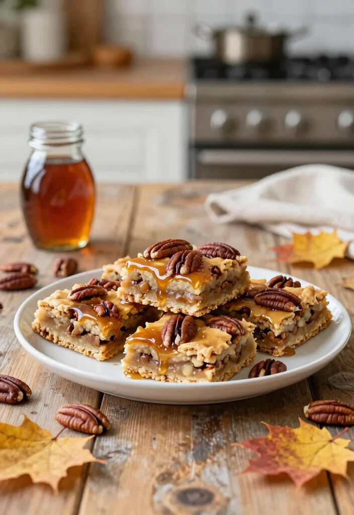 12 Easy Fall Dessert Recipes with Cozy Quick Seasonal Flavors - 3. Maple Pecan Pie Bars