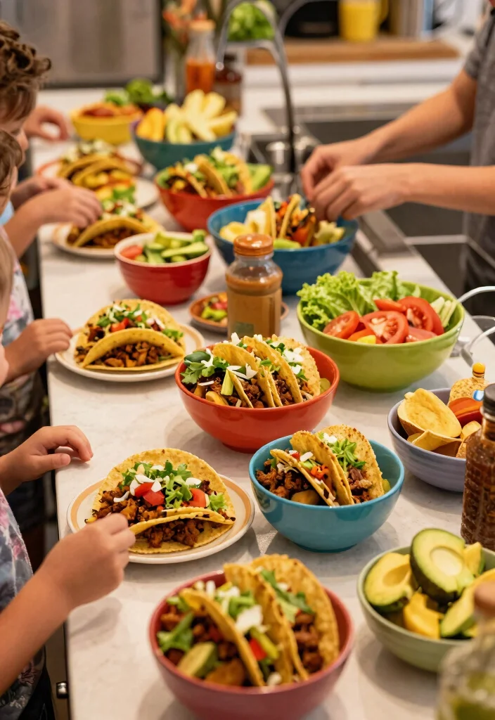 12 Easy Family Dinner Recipes for Quick Meals Kids Will Love - 3. Taco Night: Build-Your-Own Tacos