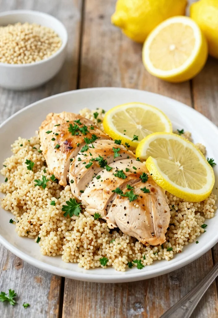 12 Easy Healthy Slow Cooker Recipes for Simple Weeknight Meals - 2. Lemon Garlic Chicken and Quinoa