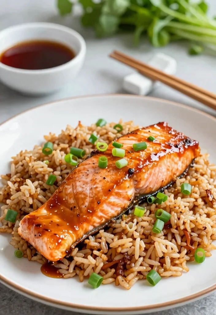 12 Easy Healthy Slow Cooker Recipes for Simple Weeknight Meals - 7. Teriyaki Salmon and Brown Rice