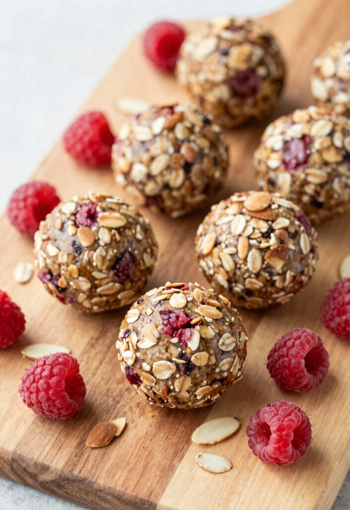 12 Fruity Dessert Recipes for Fresh Light Simple Sweets - 11. Raspberry Almond Energy Balls