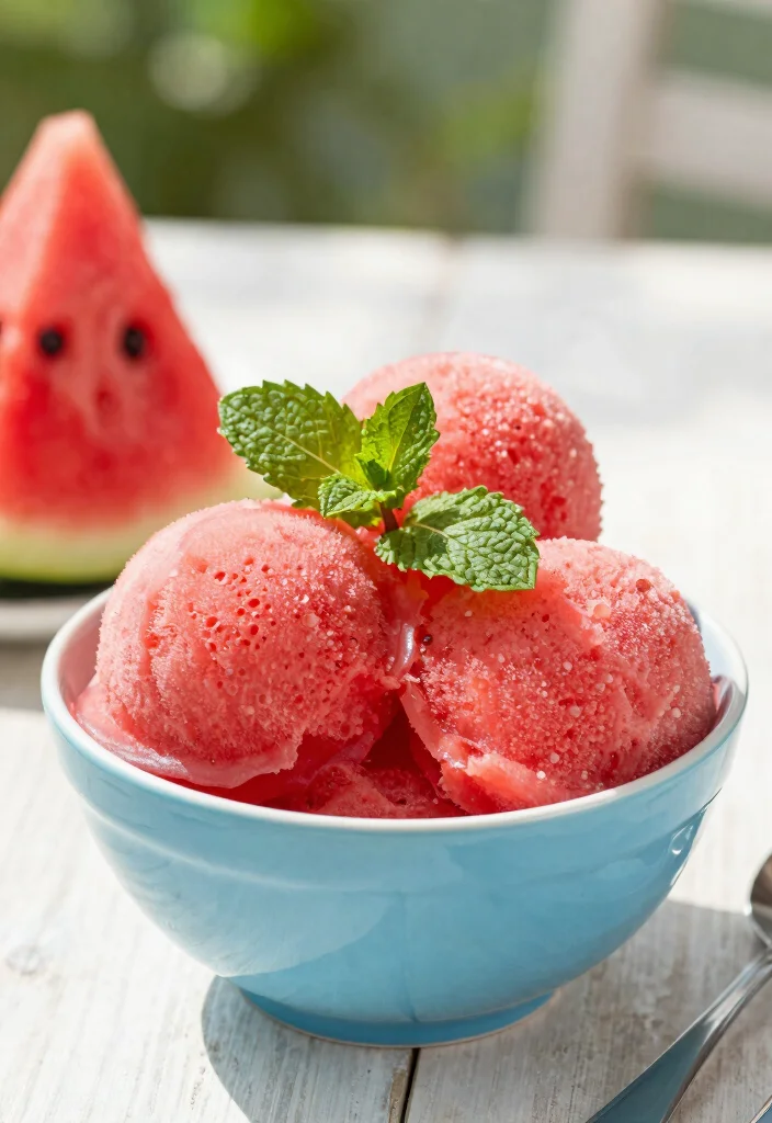 12 Fruity Dessert Recipes for Fresh Light Simple Sweets - 2. Watermelon Sorbet