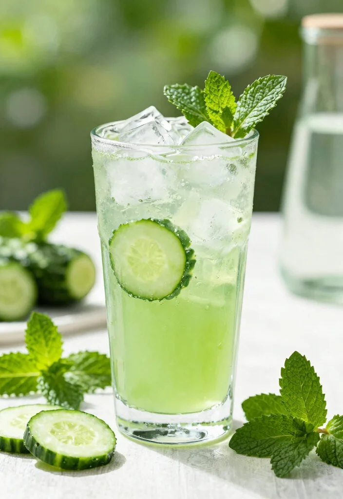 12 Healthy Juice Recipes for Fresh Easy Daily Sips - 10. Cucumber Mint Cooler