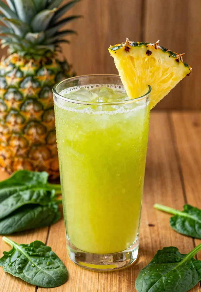 12 Healthy Juice Recipes for Fresh Easy Daily Sips - 3. Pineapple and Spinach Juice