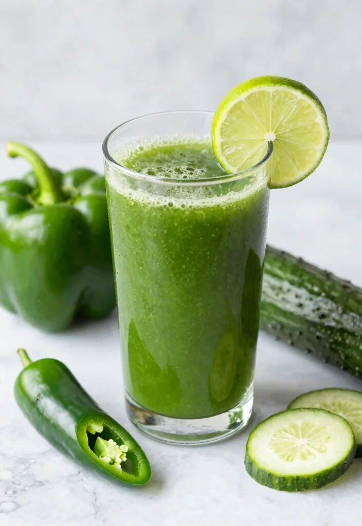 12 Healthy Juice Recipes for Fresh Easy Daily Sips - 7. Spicy Green Juice