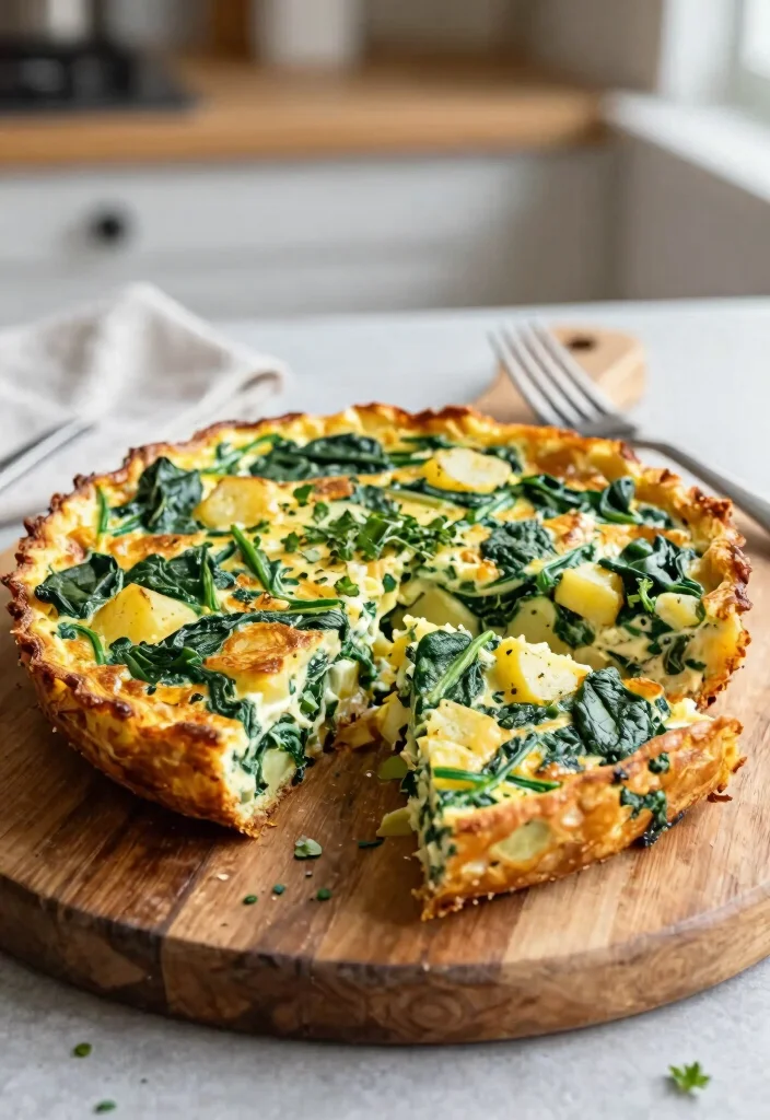 12 Healthy Potato Recipes for Light Flavorful Sides - 11. Potato and Spinach Frittata