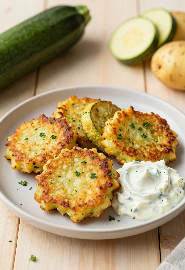 12 Healthy Potato Recipes for Light Flavorful Sides - 7. Potato and Zucchini Fritters
