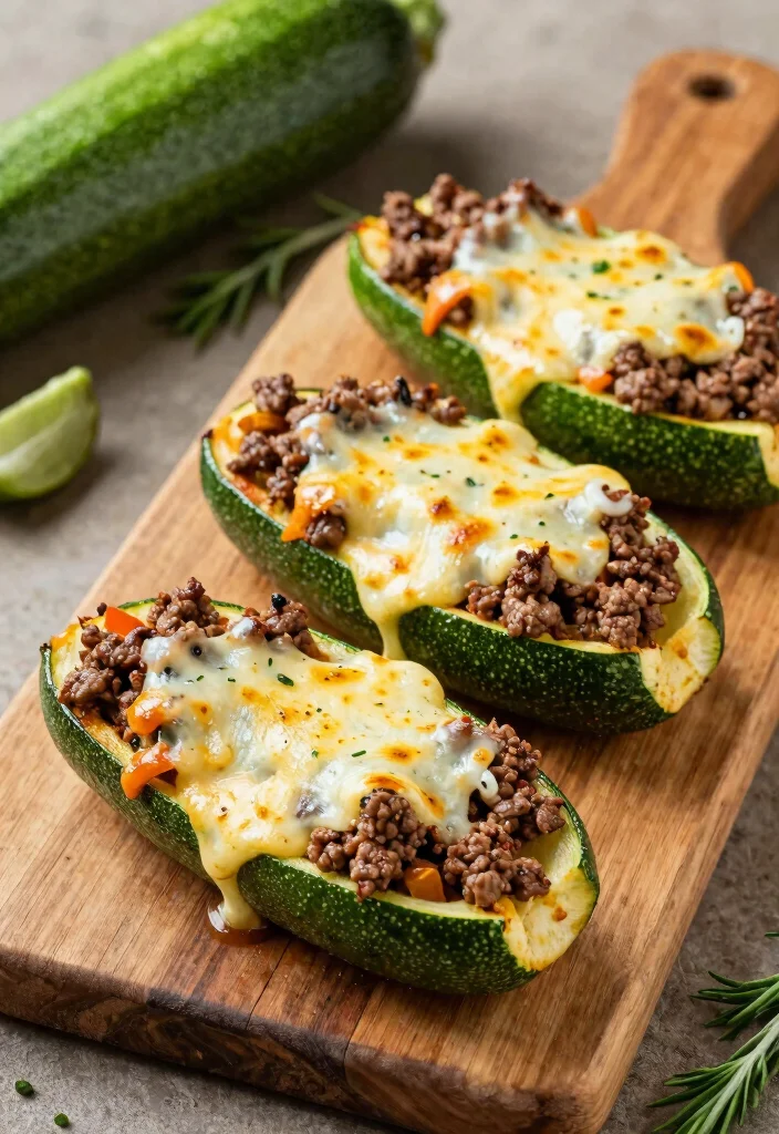 12 Keto Meat Recipes for Easy Flavor-Packed Low-Carb Dinners - 3. Beef Zucchini Boats