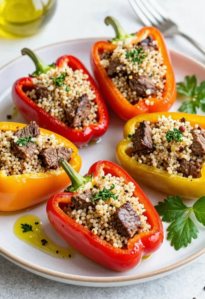 12 Keto Meat Recipes for Easy Flavor-Packed Low-Carb Dinners - 9. Stuffed Bell Peppers with Quinoa and Beef