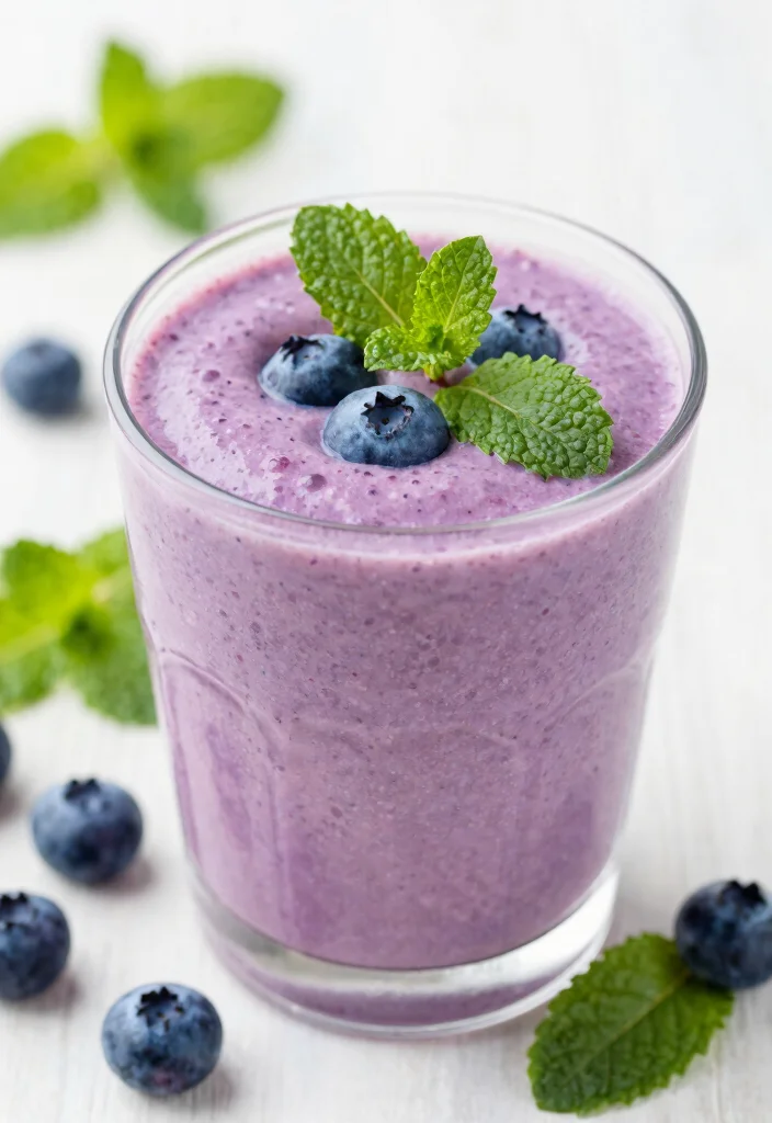 12 Keto Smoothie Recipes for Light Low-Carb Morning Drinks - 11. Blueberry Mint Smoothie