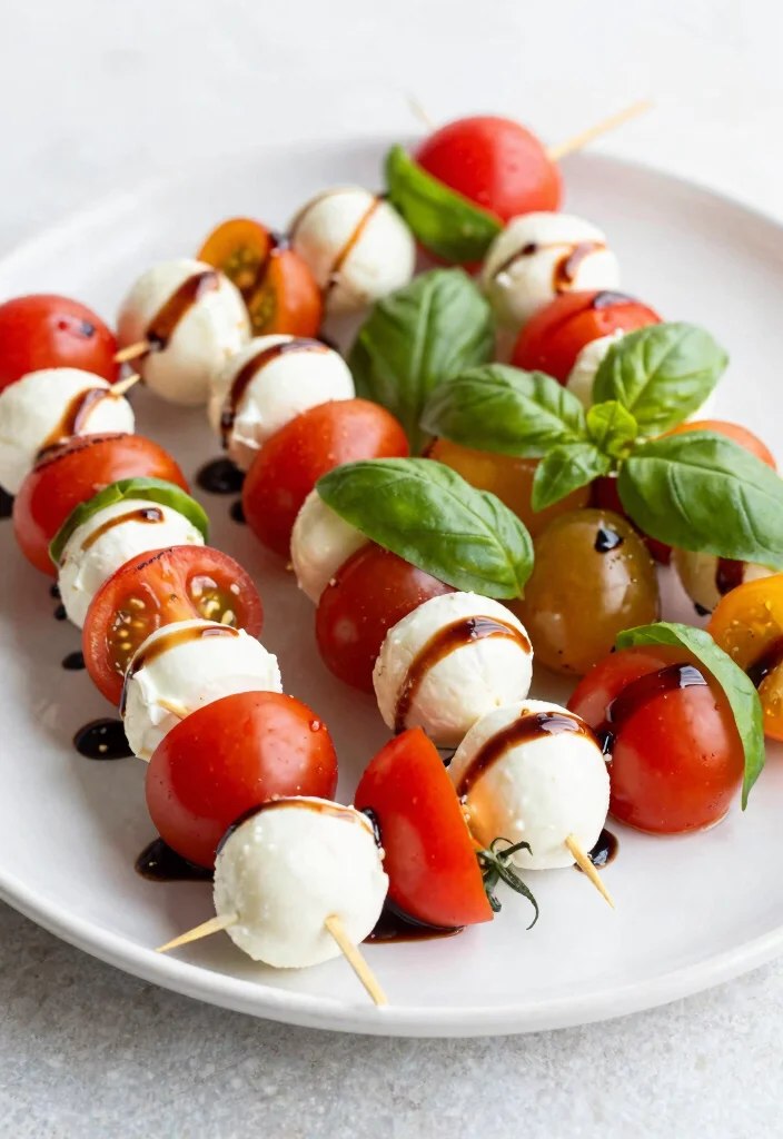 12 Keto Vegetable Recipes for Light Easy Low-Carb Sides - 5. Caprese Salad Skewers