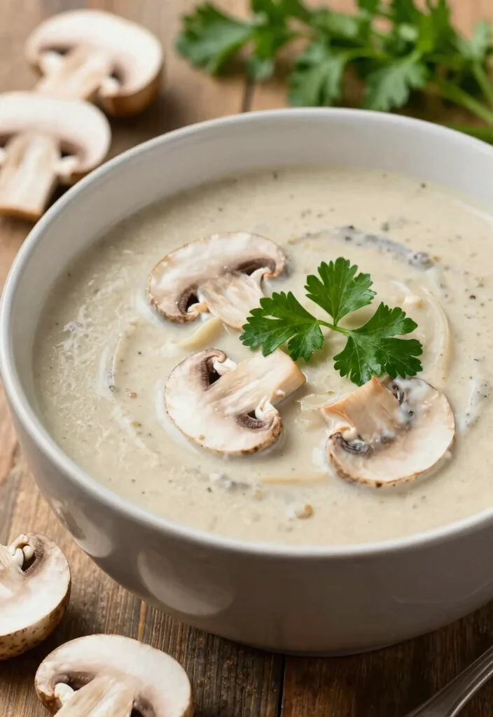 12 Low-Carb Keto Recipes for Easy Balanced Low-Carb Meals - 10. Creamy Mushroom Soup