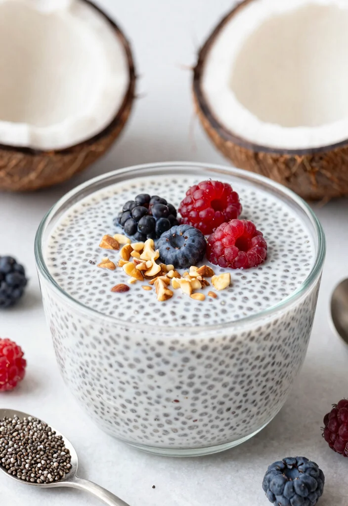12 Low-Carb Keto Recipes for Easy Balanced Low-Carb Meals - 7. Coconut Chia Pudding