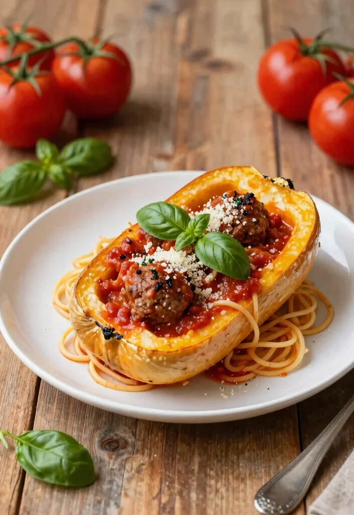 12 Low-Carb Keto Recipes for Easy Balanced Low-Carb Meals - 9. Spaghetti Squash with Meatballs