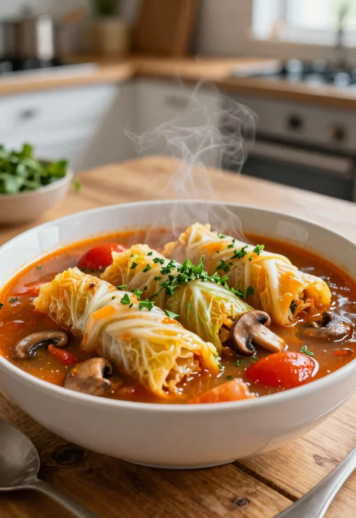 12 Low-Carb Vegan Recipes for Light Flavorful Eating - 7. Cabbage Roll Soup