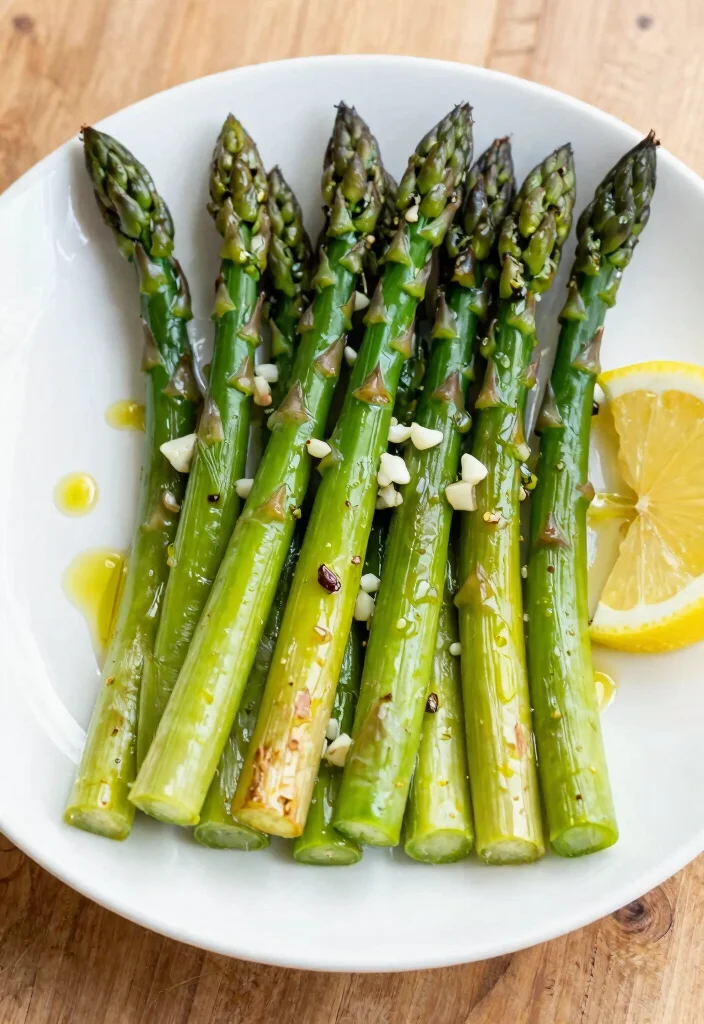 12 Low-Carb Vegan Recipes for Light Flavorful Eating - 9. Lemon Garlic Asparagus
