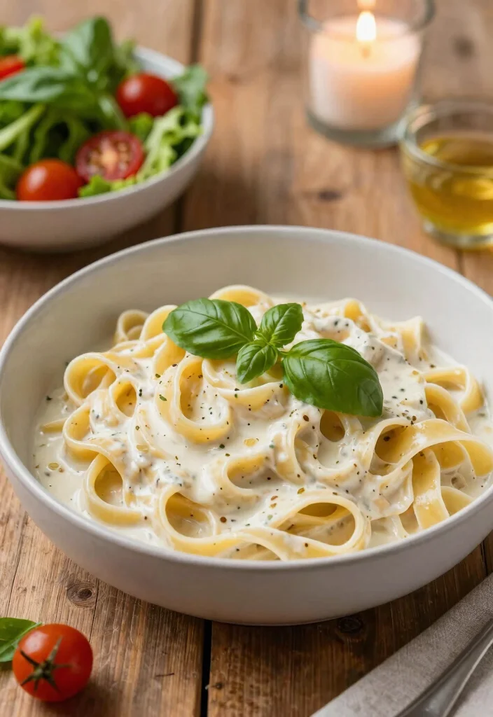12 Meatless Dinner Recipes for Easy Plant-Powered Nights - 1. Creamy Vegan Alfredo Pasta