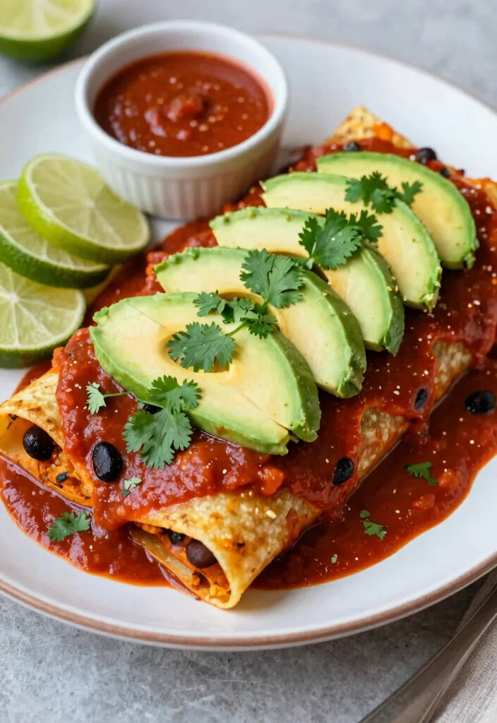 12 Meatless Dinner Recipes for Easy Plant-Powered Nights - 10. Sweet Potato and Black Bean Enchiladas