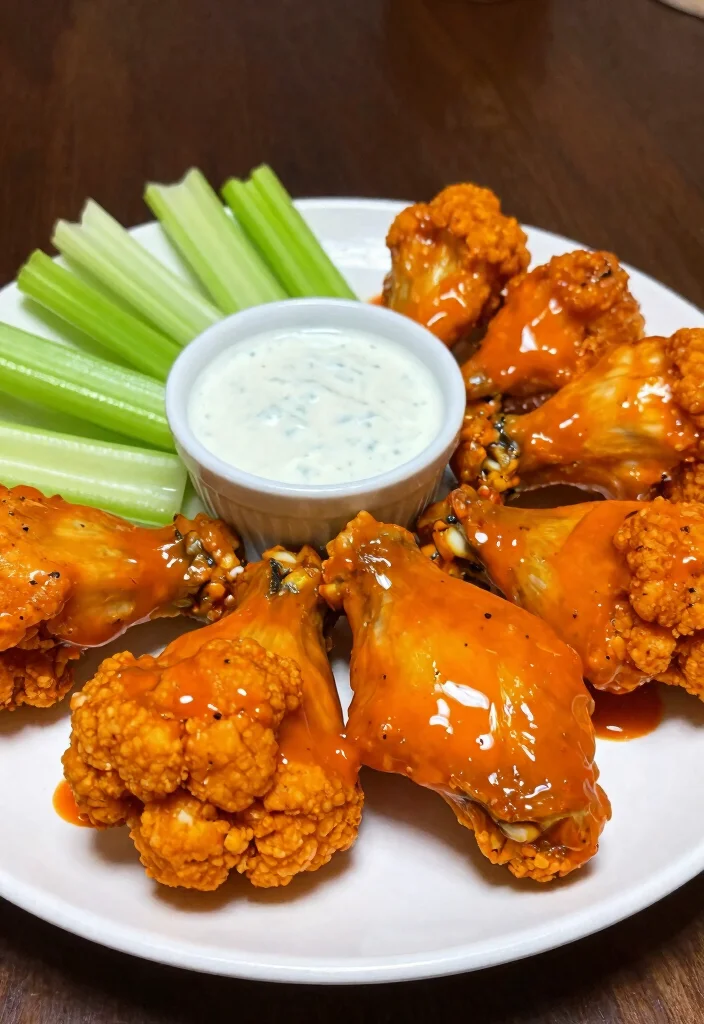 12 Meatless Dinner Recipes for Easy Plant-Powered Nights - 6. Cauliflower Buffalo Wings